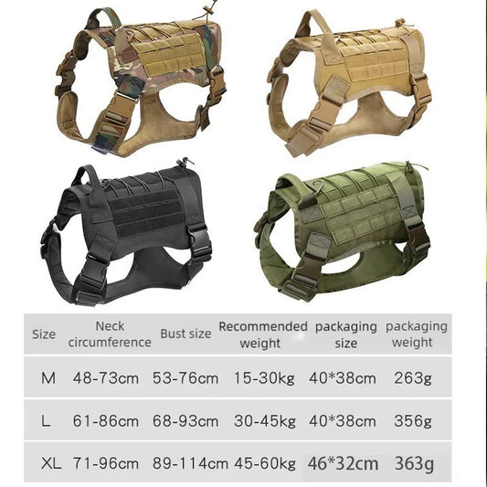 Tactical Dog Harness Collar Leash Set Durable Training Gear - Detail Angle 2 | Majestic Pet Kingdom