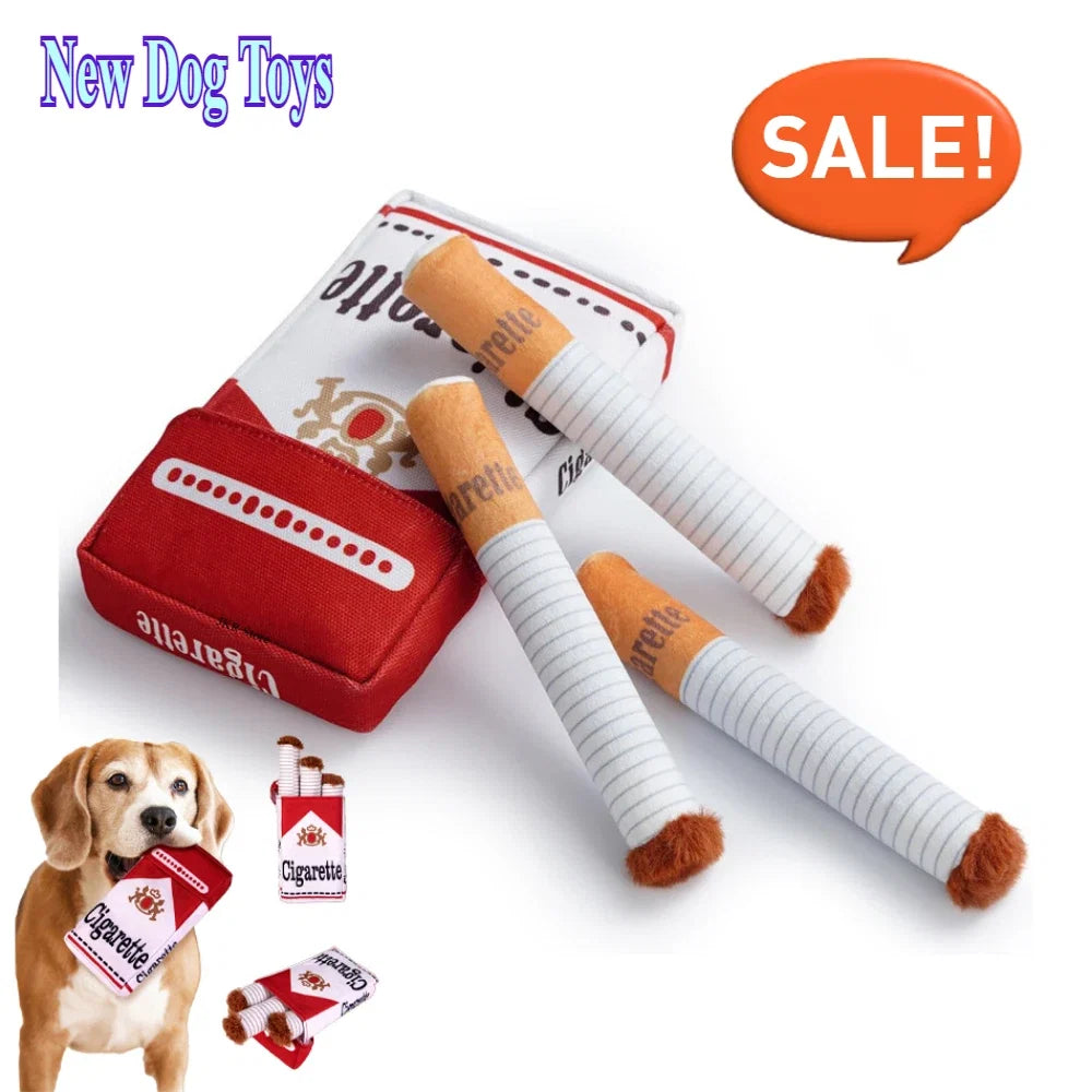 Funny Interactive Plush Dog Toys Creatives Cigarette Design Giggling | Majestic Pet Kingdom™