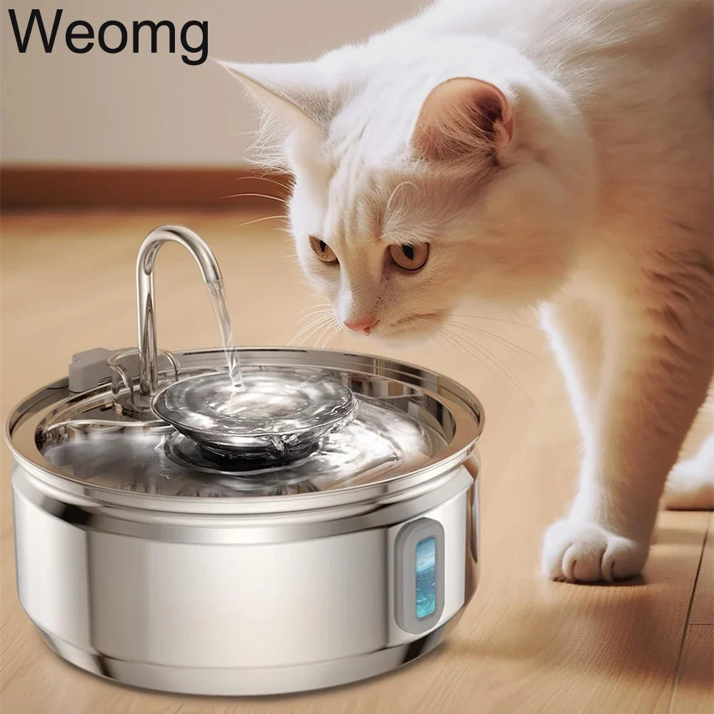 3L Stainless Steel Faucet Cat Fountain Visible Water Level Cats Water | Majestic Pet Kingdom™