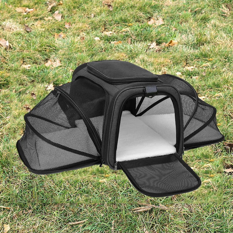 Pet Carrier Bag Foldable Small Dog Charter Carrying Cat Out Bag Expansion Pet Bag Mesh Breathable Expansion Foldable Handheld C - Majestic Pet Kingdom