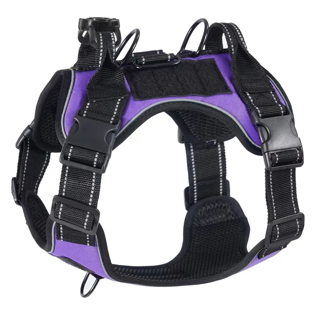 No Pull Dog Harness with Locator Silicone Protective Cover Anti slip Adjustable Pet Chest Harness for Medium & Large Dogs - Majestic Pet Kingdom