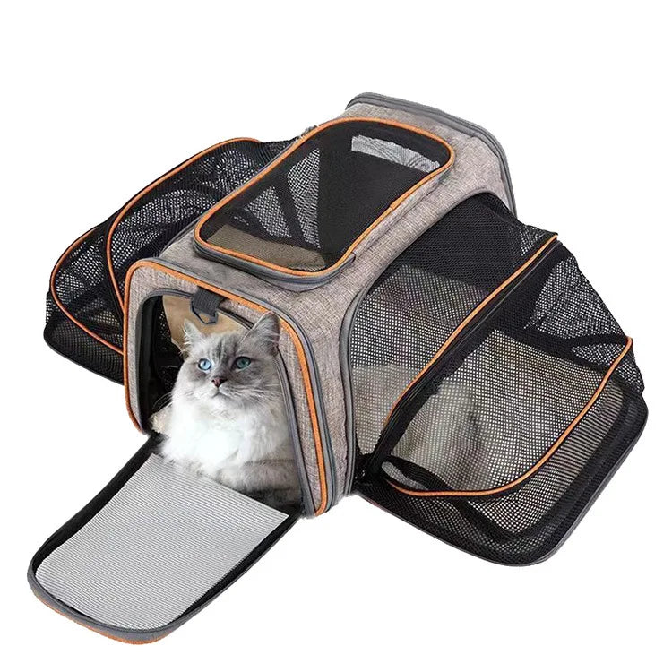 Pet Carrier Bag Foldable Small Dog Charter Carrying Cat Out Bag Expansion Pet Bag Mesh Breathable Expansion Foldable Handheld C - Majestic Pet Kingdom