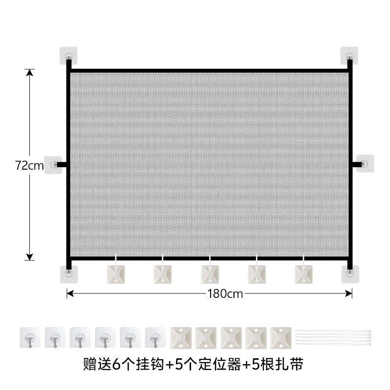 Non-Punch Retractable Pet Fence, Adjustable Portable Safety Gate, Indoor Outdoor Isolation Barrier for Dogs & Cats - Majestic Pet Kingdom