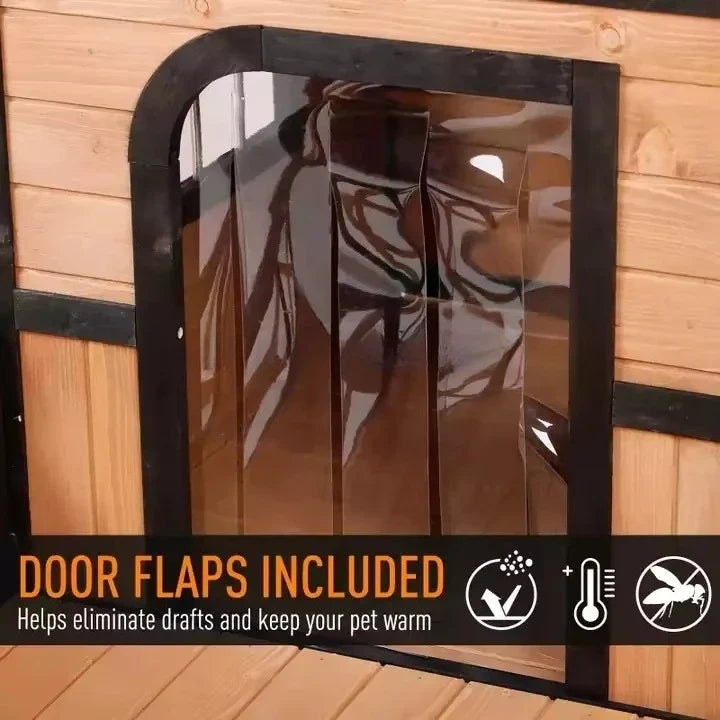 Outdoor Cute Animal Pet Dogs Kennel Crate Houses Large Wooden Dog Cage House - Majestic Pet Kingdom