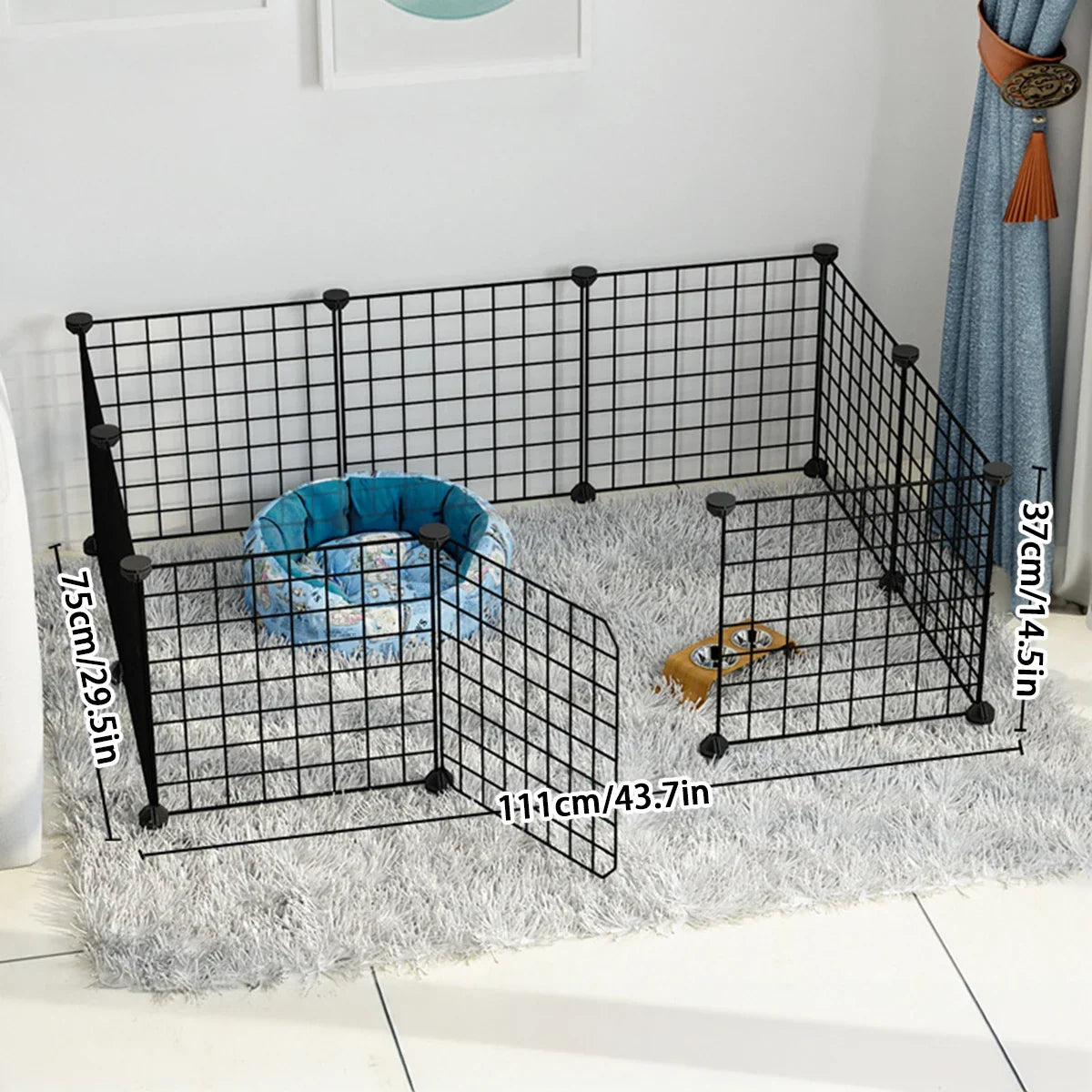 Dog cage Wire mesh fence indoor teddy animal escape barrier | Majestic Pet Kingdom™