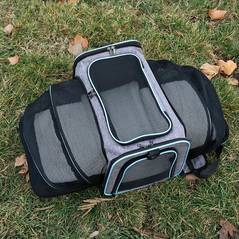 Pet Carrier Bag Foldable Small Dog Charter Carrying Cat Out Bag Expansion Pet Bag Mesh Breathable Expansion Foldable Handheld C - Majestic Pet Kingdom