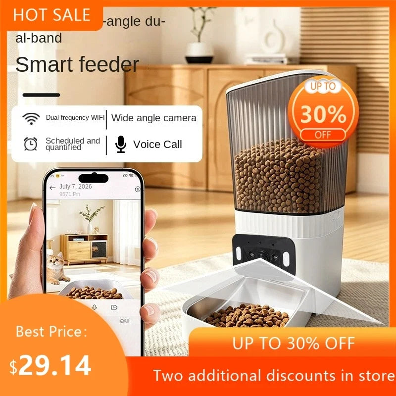 Cross Border Remote Control Cat Automatic Feeder With Camera Visual | Majestic Pet Kingdom™