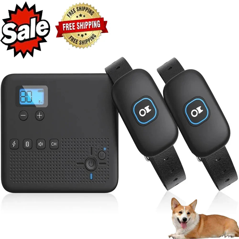 Wireless Dog Fence 2 in 1 Remote Trainer Beep Shock Collar