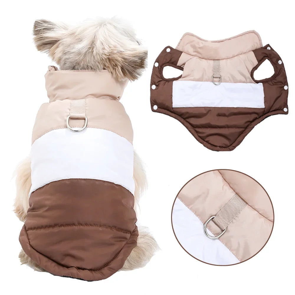 Dog Clothes For Autumn Winter Warm Pets Jacket With D-ring Outdoor | Majestic Pet Kingdom™