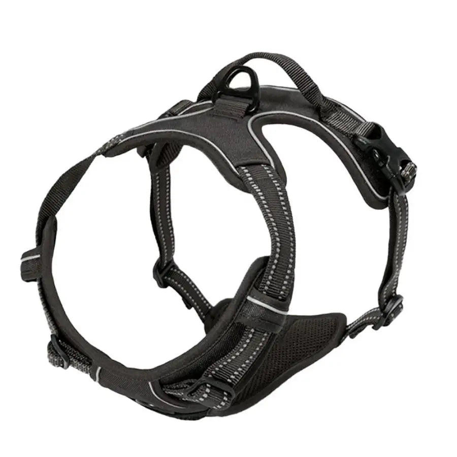 No Pull Dog Harness Front Clip Heavy Duty Reflective Easy Control Handle for Large Dog Walking - Majestic Pet Kingdom