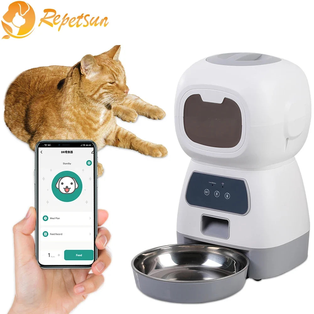 3.5L Automatic Pet Feeder For Cats WiFi Smart Swirl Slow Dog Feeder | Majestic Pet Kingdom™