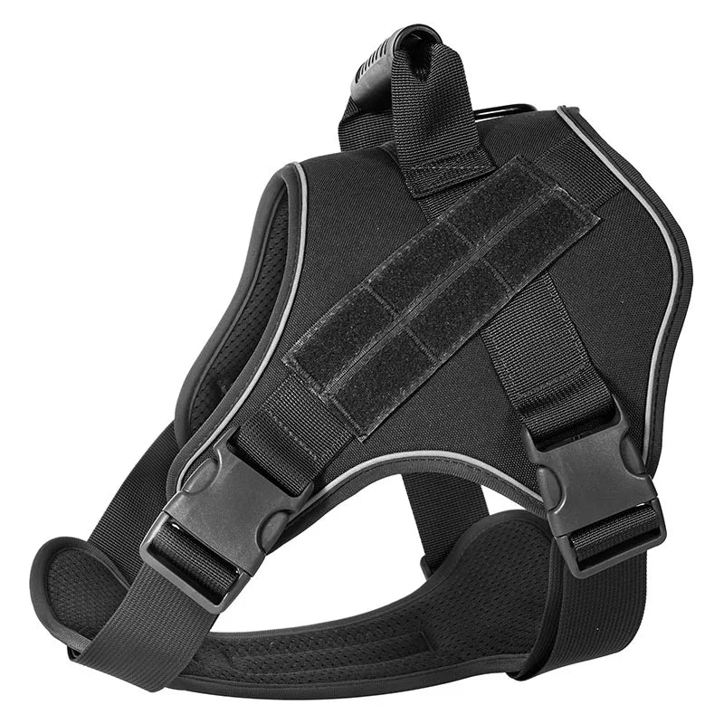 Tactical Dog Harness for Large Dogs No Pull Explosion Proof Heavy Duty Adjustable Military Grade K9 Training Walking Vest - JY2500120-BK | Purrfect Pet Kingdom
