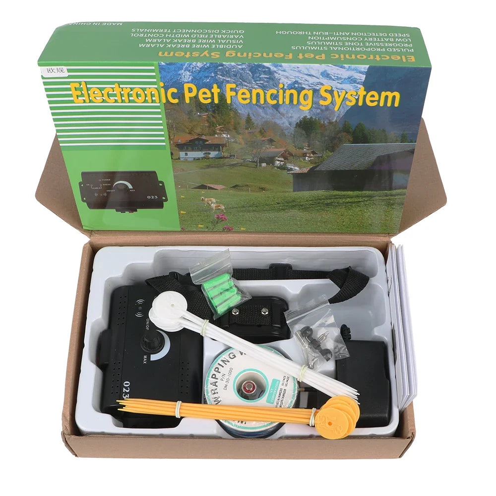 Dog Training Collar Electronic Pet Fence System Containment Waterproof Sound Shocked Collar Electric Dog Fence Pet Accessories | Purrfect Pet Kingdom