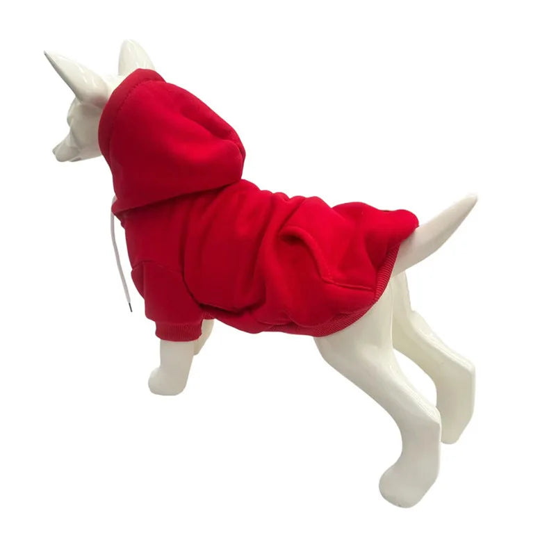 Winter Dog Clothes for Small Dogs Warm Fleece-Lined Hoodie Cozy Cotton Pullover Sweater Puppy Cute Pet Outfits for Cold Weather - Majestic Pet Kingdom
