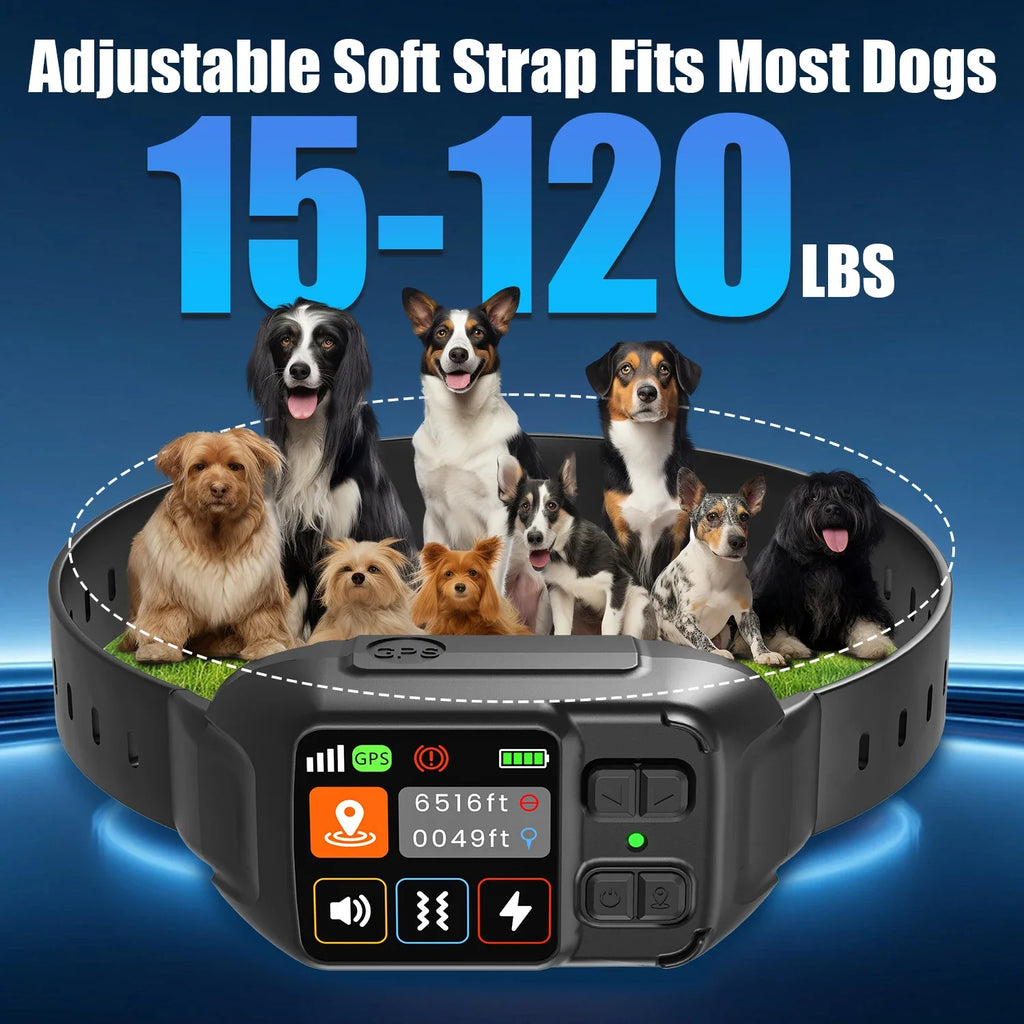GPS Dog Fence Wireless Satellite Tech System Custom Region