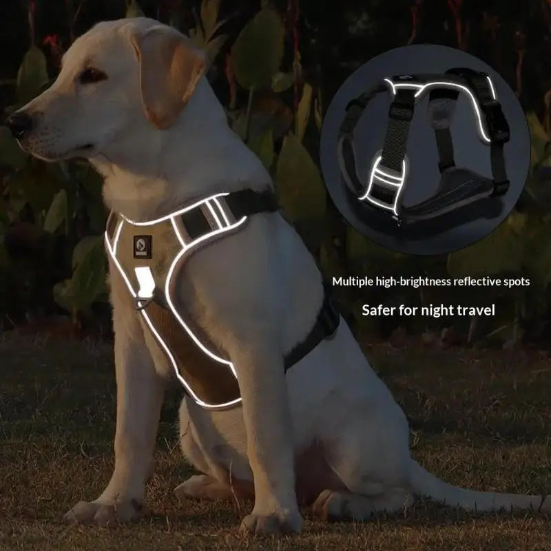 Dog Harness Reflective Midium Large Dogs Tactical Vest Adjustable Harness Oxford Cloth Vest Training Hound Pet Accessoires - D | Purrfect Pet Kingdom