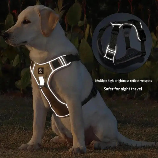 Dog Harness Tactical Reflective Oxford Cloth Vest Medium Large