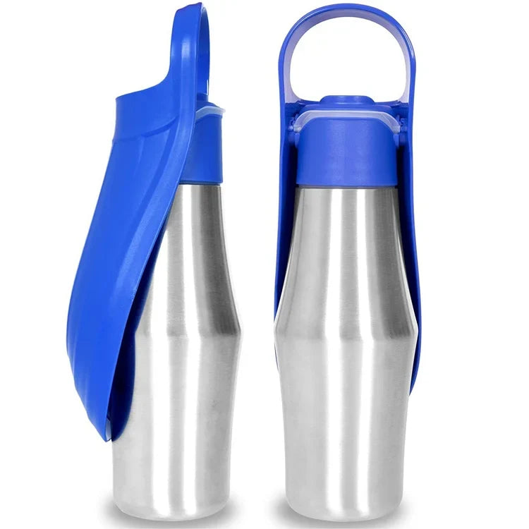 Majestic Pet Kingdom - 27oz Portable Pet Water Dispenser Dog Travel Bottle 2-in-1 Cat Puppy Drinking Fountain Outdoor Accessory View 7