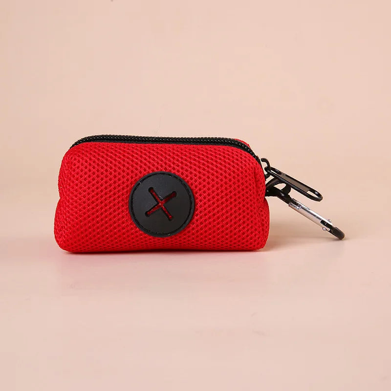 Canvas Dog Poop Bag Holder | Outdoor Pet Waste Bag Dispenser with Carabiner Clip