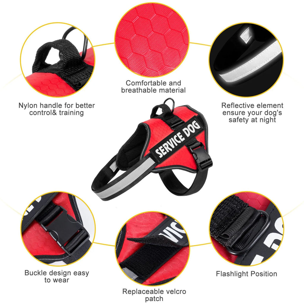 Chest Strap Dog Vest Harness Medium and Large Dog Border Collie Golden Hair Bucket Explosion proof Flushing Dog Harness - Majestic Pet Kingdom