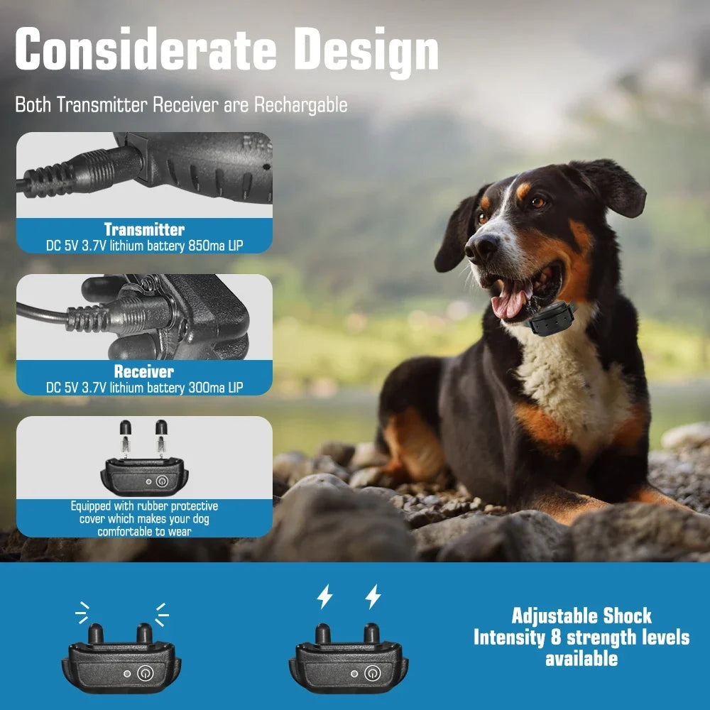 Wireless Dog Fence Electric Collar Rechargeable Containment