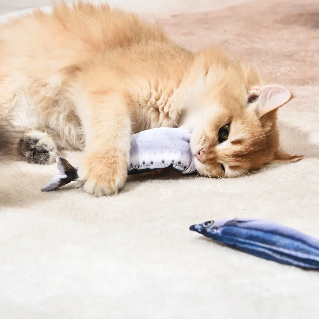Petgravity 3PCS Electric Fish Pet Cat Toys Catnip Simulation Fish Swing Kitten Dance Fish Toy Funny Cats Playing Supplies USB Charging - Majestic Pet Kingdom
