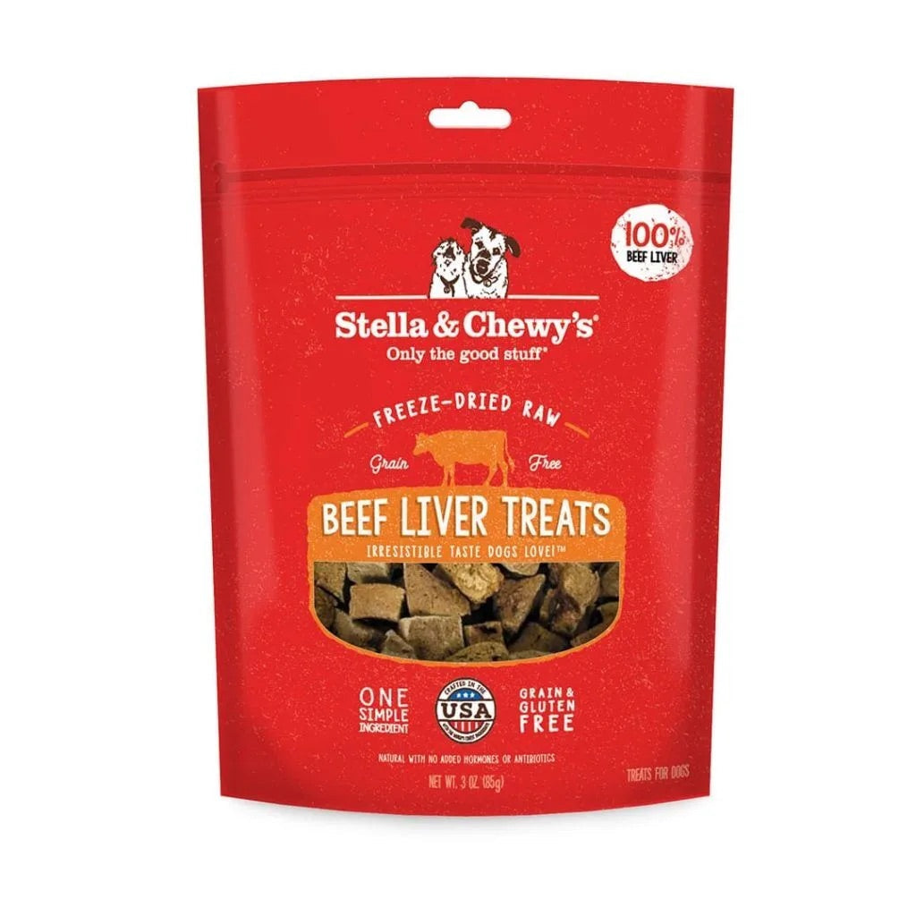 Dog Treats Stella & Chewys Beef Liver Freeze-Dried Treats 3oz - Main Feature View | Majestic Pet Kingdom