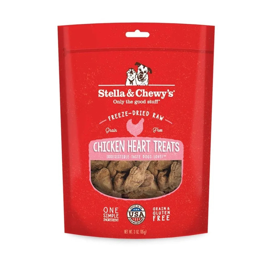 Dog Treats Stella & Chewys Chicken Hearts Freeze-Dried 3oz