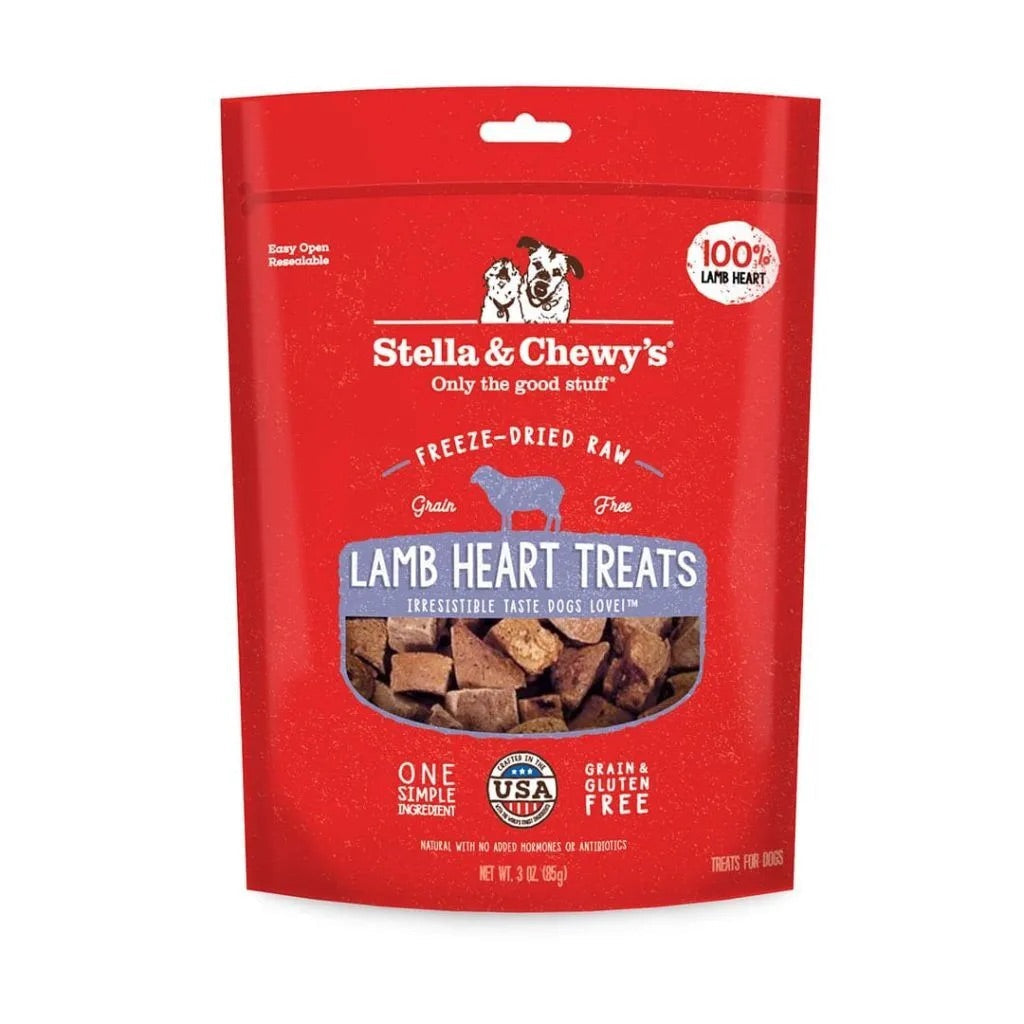 Dog Treats Stella & Chewys Lamb Heart Freeze-Dried Treats