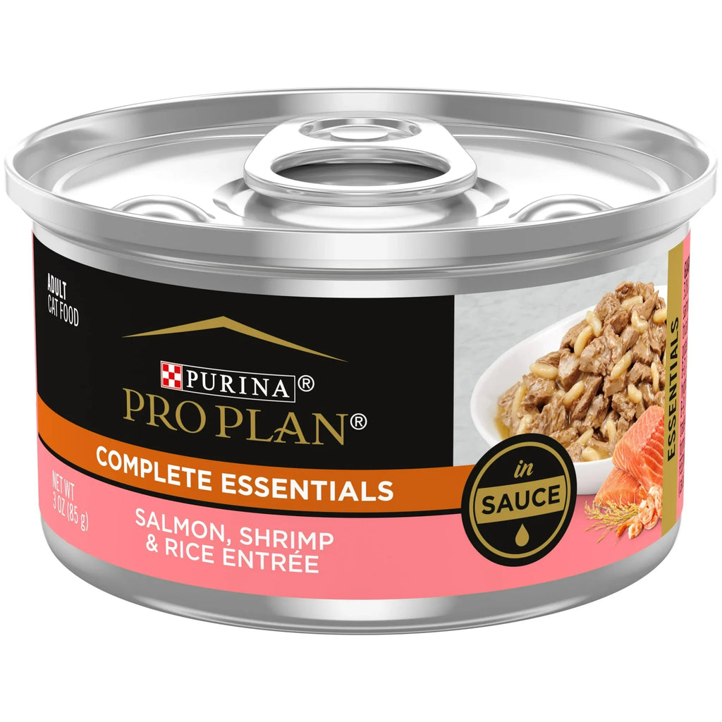 Pro Plan Complete Essentials Salmon, Shrimp & Rice Entrée in Sauce Wet Cat Food (3oz) - Majestic Pet Kingdom