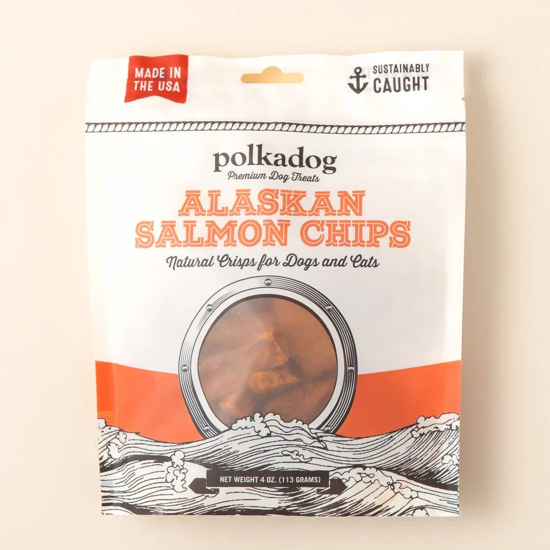 Dog Treats Polkadog Alaskan Salmon Chips Single-Ingredient
