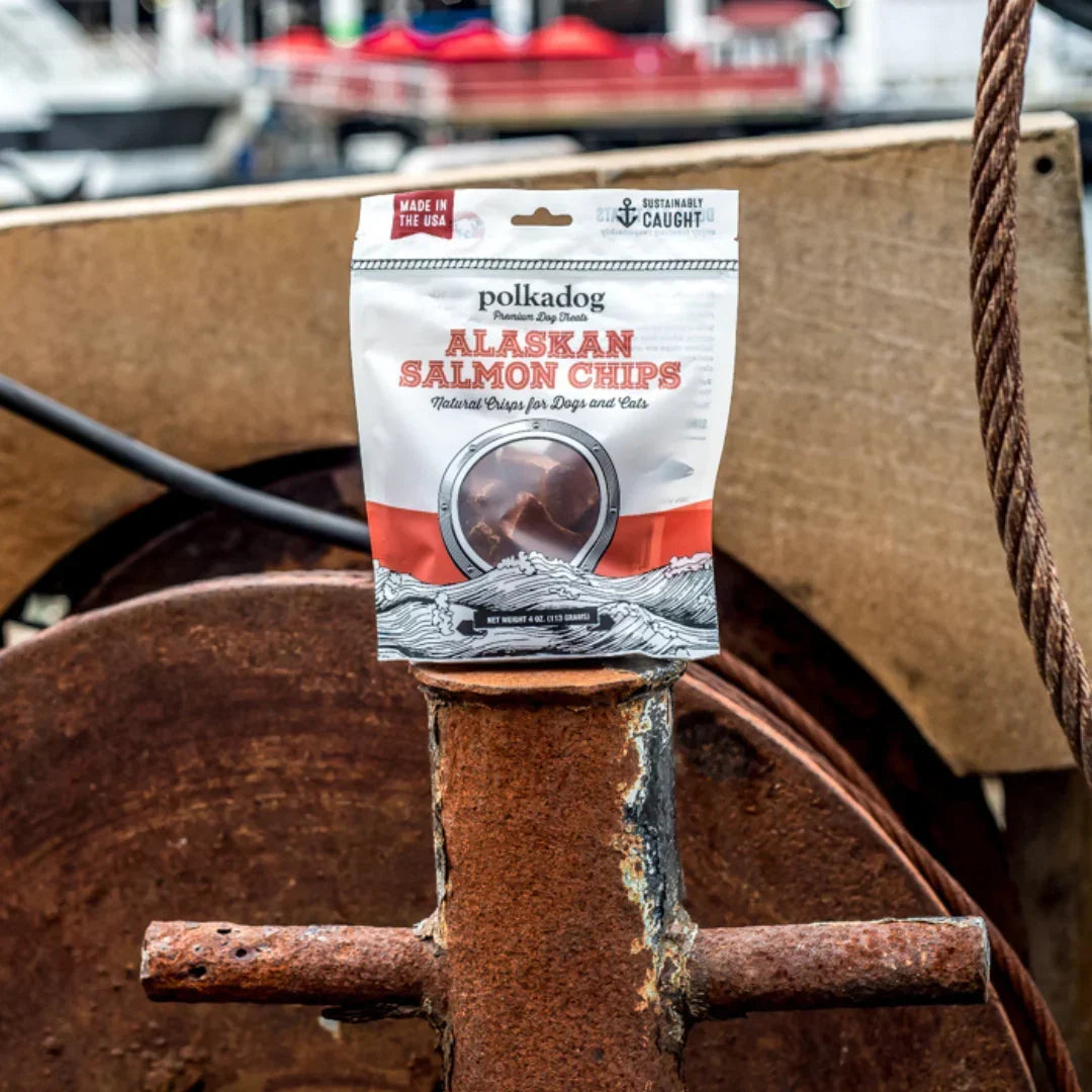 Dog Treats Polkadog Alaskan Salmon Chips Single-Ingredient
