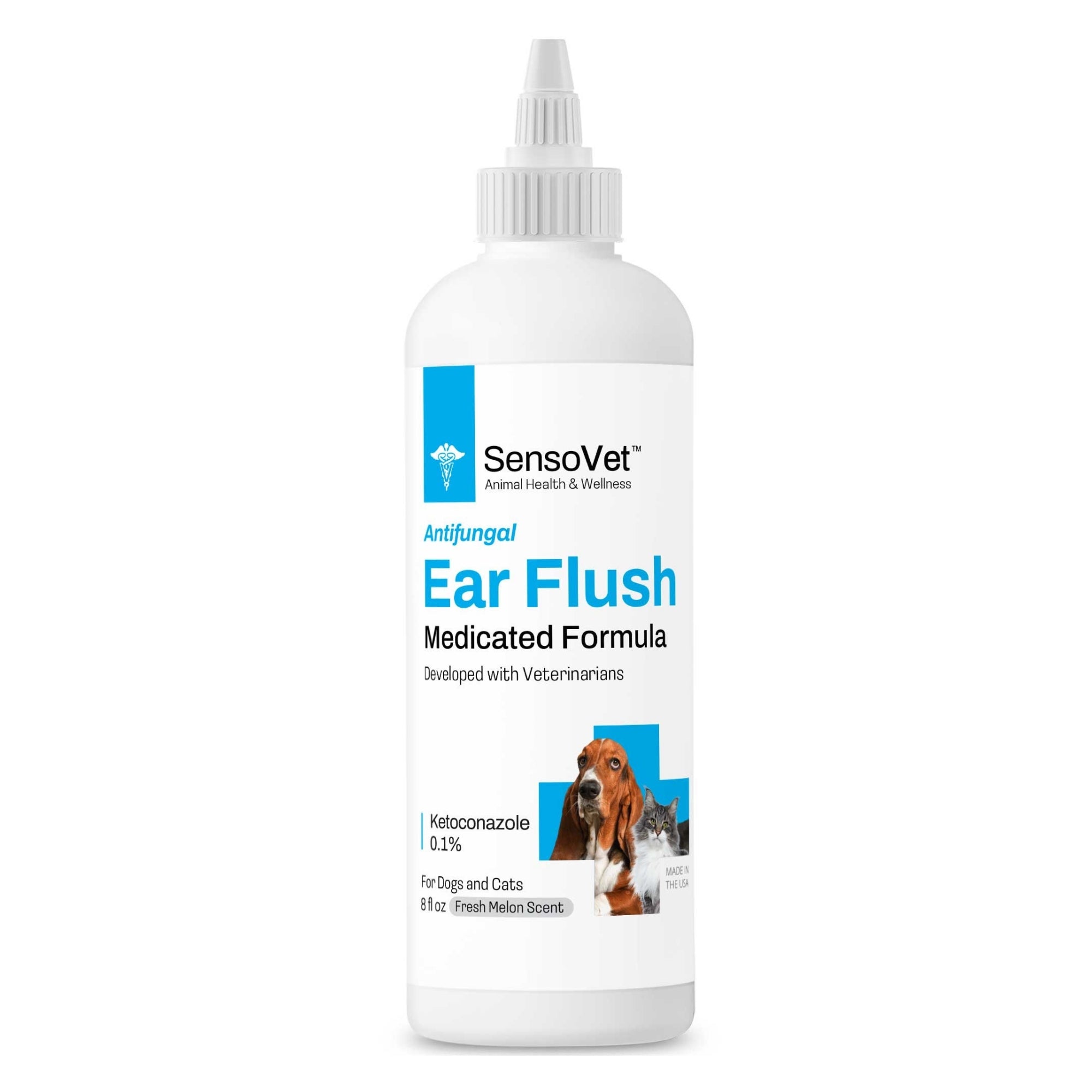 Medicated Pet Ear Cleaning & Flushing Solution (8oz)