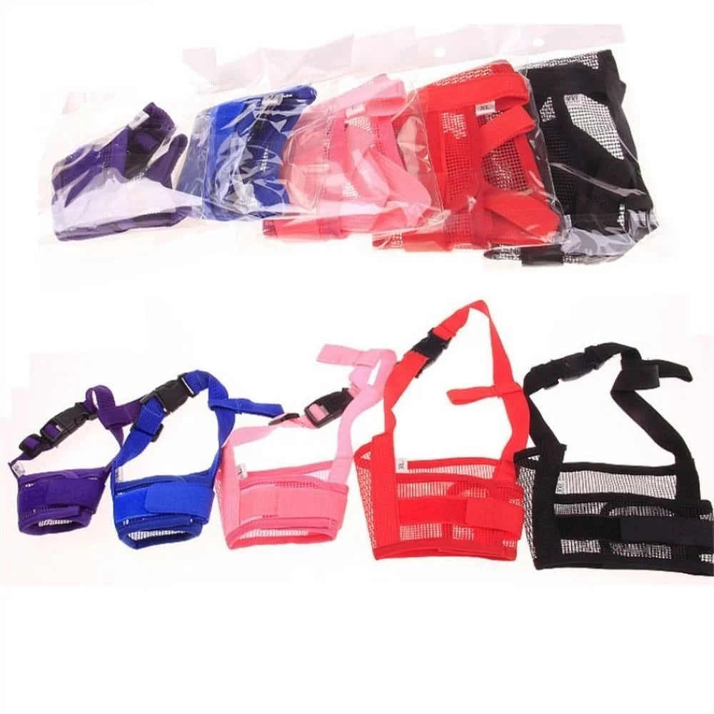 Adjustable Mesh Dog Muzzle for Small and Large Dogs | Breathable Anti Barking Pet Muzzle with Nylon Straps