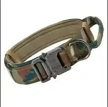 Heavy Duty Tactical Dog Collars with Handle Military Collar with Patch Outdoor Training and Walking for Medium and Large Dogs | Purrfect Pet Kingdom