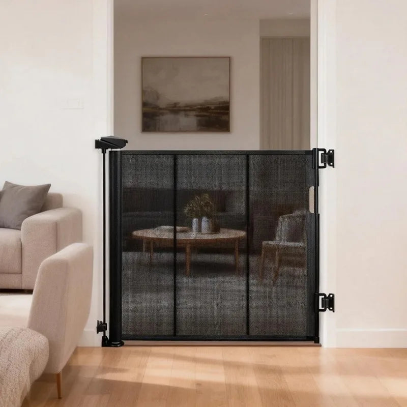 Retractable Security Dog Fence for Stairs Indoors - Durable Pet Supplies pet fence barrera extensible perros barrière chien - Majestic Pet Kingdom