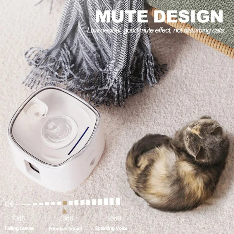 Automatic Cat Water Fountain 1.5L Pet Water Drinker Mute Water | Majestic Pet Kingdom™