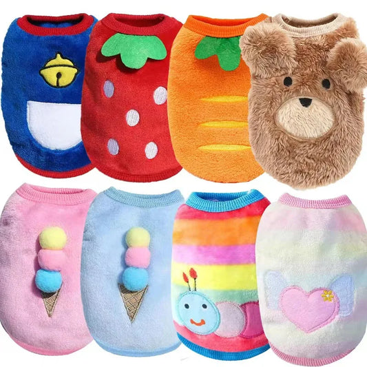 Cute Dog Clothes Winter Vest For Small Dogs Cats Warm Pets Sweater | Majestic Pet Kingdom™