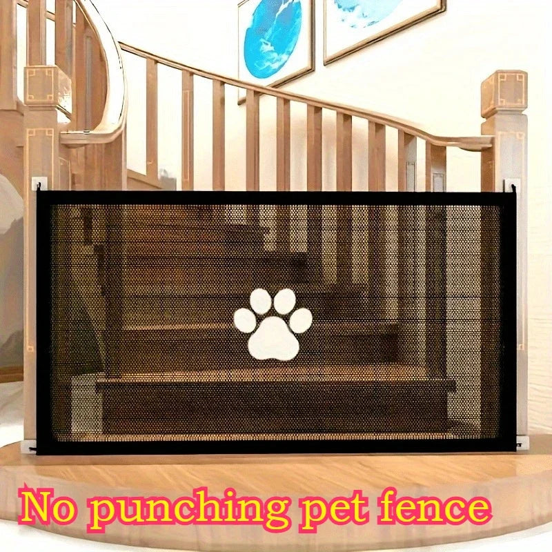 Non-Punch Retractable Pet Fence, Adjustable Portable Safety Gate, Indoor Outdoor Isolation Barrier for Dogs & Cats - Majestic Pet Kingdom