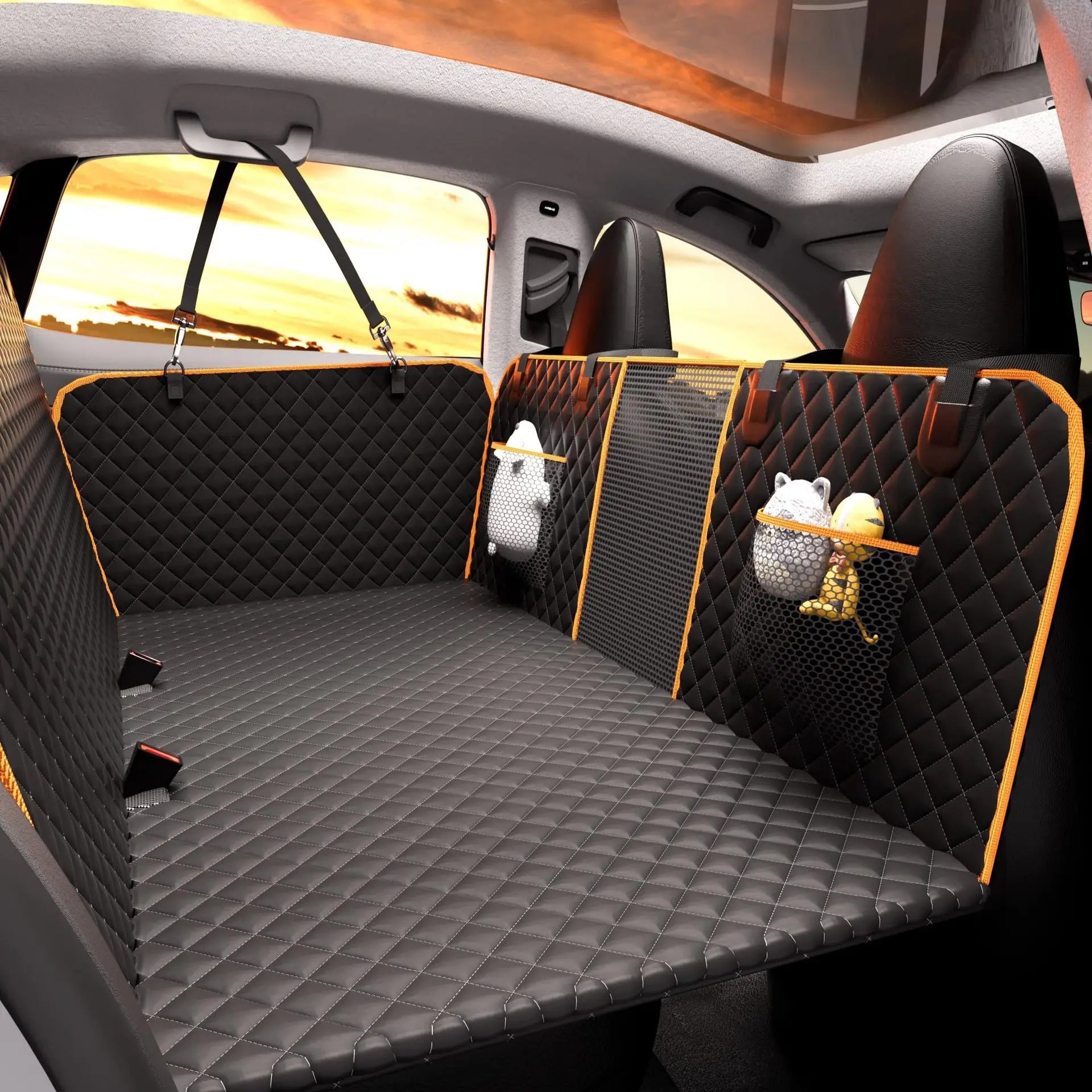 Dog Car Seat Cover Non-Slip Waterproof Travel Cushion Pad