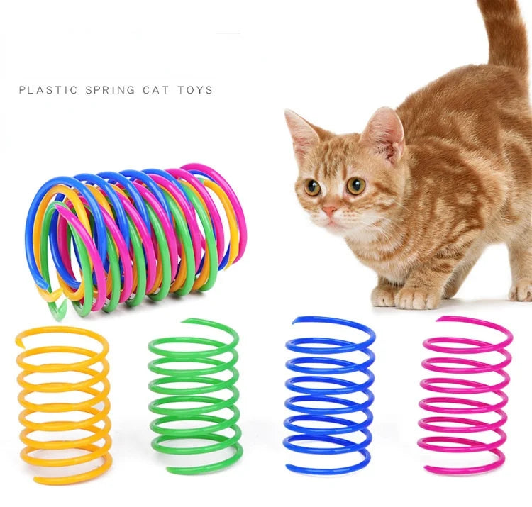 Kitten Coil Spiral Springs Cat Toys Interactive Gauge Cat Spring Toy Colorful Springs Cat Pet Toy Pet Products - Majestic Pet Kingdom