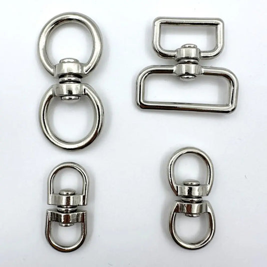 Dog Chain Buckle Metal Rotating Swivel Connector Snap Ring - Detail Angle 2 | Majestic Pet Kingdom