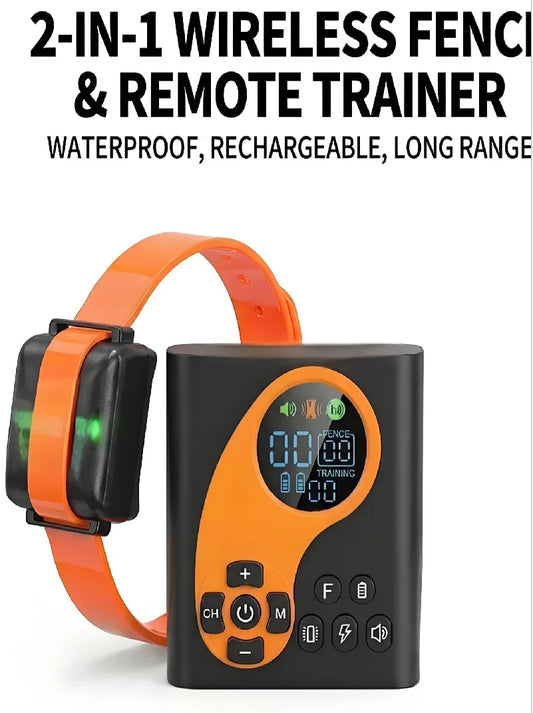 Electric Dog Fence Wireless Remote Trainer 2-in-1 Pet System | Purrfect Pet Kingdom