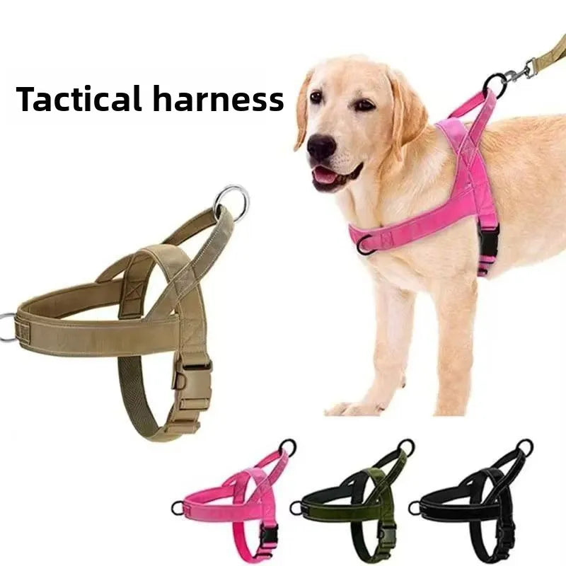 Tactical Dog Harness Reflective No-Pull Nylon Training Vest