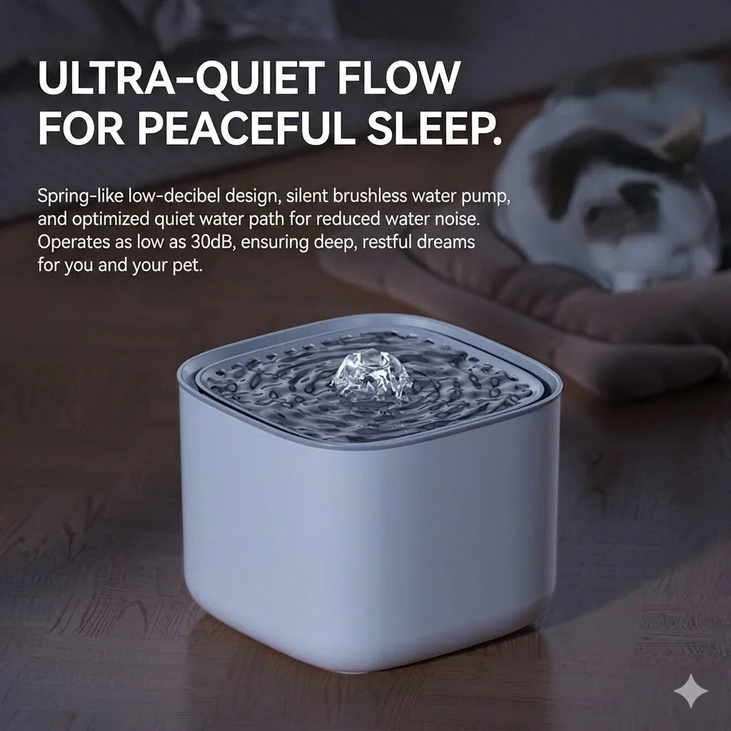 3L Cat Water Fountain Auto Recirculate PP Material Large Capacity USB Electric Mute Cats Water Dispenser for Cat to Drink Water - Majestic Pet Kingdom