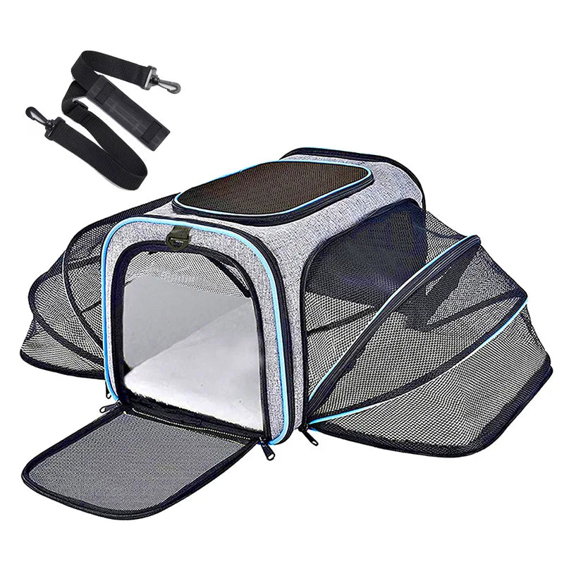 Pet Carrier Bag Foldable Small Dog Charter Carrying Cat Out Bag Expansion Pet Bag Mesh Breathable Expansion Foldable Handheld C - Majestic Pet Kingdom