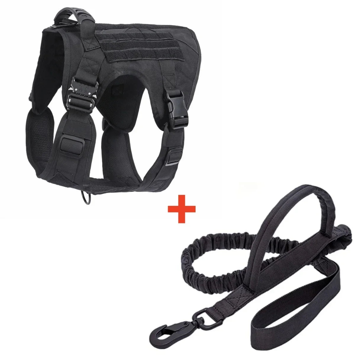 Tactical Military Vest Pet German Shepherd Golden Retriever Tactical Training Dog Harness and Leash Set For All Breeds Dogs - Green 4 piece set | Purrfect Pet Kingdom