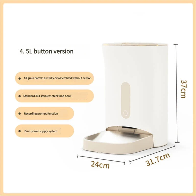 Automatic dog food dispenser with insect-proof seal and timed feeding; 4 meals/10-cup pet food dispenser - Majestic Pet Kingdom