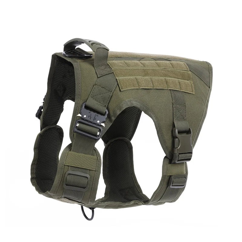 Tactical Military Vest Pet German Shepherd Golden Retriever Tactical Training Dog Harness and Leash Set For All Breeds Dogs - CP 4 piece set | Purrfect Pet Kingdom