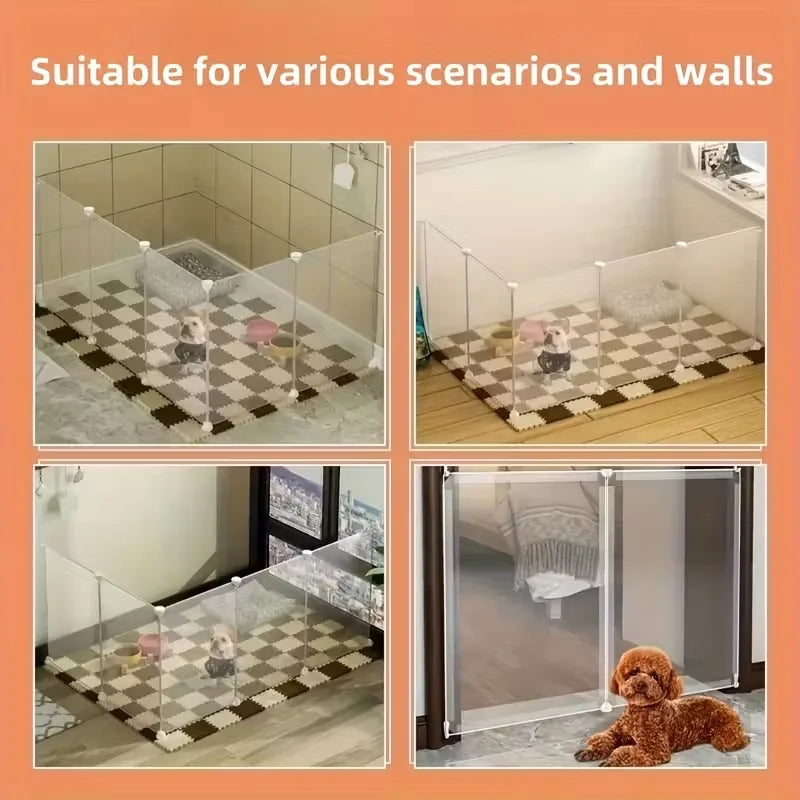 Foldable Dog Cage Yard Fence,Small Pet Playpen DIY Freely Combined with Assembled, for Dog Cat Kitten Rabbit Guinea Pig Bunny - Majestic Pet Kingdom